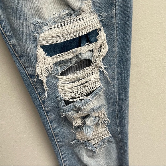 KanCan high rise skinny jeans distressed button fly size 28 - Picture 5 of 9